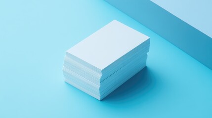 Poster - Professional networking concept with a stack of business cards.