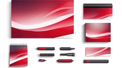 Poster - Professional office branding concept with sleek modern business stationery.