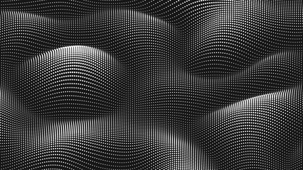Poster - point wave noise texture. abstract dot background. technological cyberspace background.