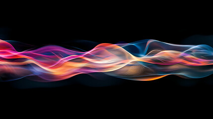 Wall Mural - abstract colorful waves of light and shadow intertwining, creating a dynamic visual experience. lumi