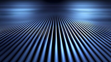 Wall Mural - Blue metallic lines converging, futuristic background, abstract design, website banner.