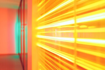Poster - Abstract ark neon background with abstract lines and rays.