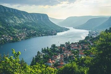 Wall Mural - Scenic river view.