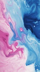 Poster - An intriguing display of purple and blue hues merging together, creating dynamic swirls and waves in an abstract artistic style