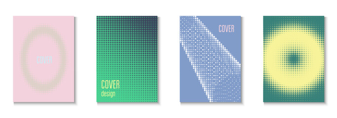 Business Poster Set. Summer Art In Minimal Design. Linear Shapes In Annual Frame. Abstract Flyer. Minimalist Party Cover. Geometric Halftone Background. Trendy Business Poster