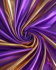 Aufkleber - Purple and gold twirling lines abstract party concept background
