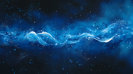 Wall Mural - music dark blue notes