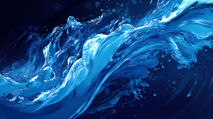 Wall Mural - music dark blue notes