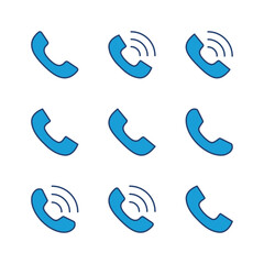 Wall Mural - Call icon set. telephone icon vector. phone icon vector. contact us