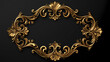 © Thiago - Elegant gold frame element for adding a touch of luxury to any design, luxury, elegant, gold, frame, ornate. Ornate Embellishment. Illustration