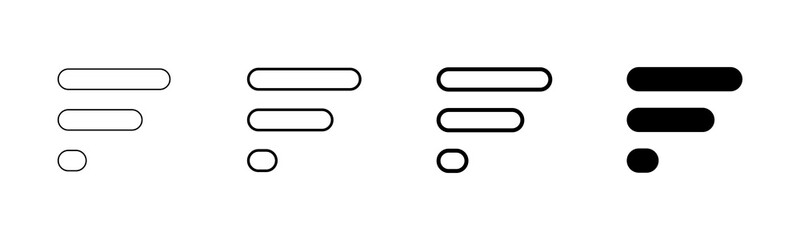 Menu Icon vector isolated on white background. web menu icon
