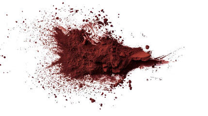 Poster - Pile of cocoa powder exploding on transparent background