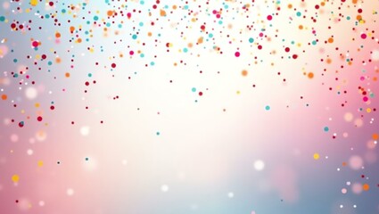 Wall Mural -  white confetti vibrant mood celebration explosion on gradient party colors background