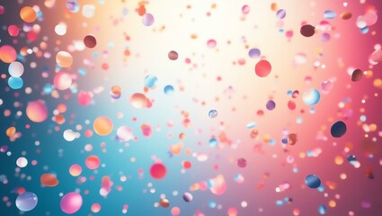 Wall Mural -  white confetti vibrant mood celebration explosion on gradient party colors background