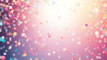 Wall Mural -  white confetti vibrant mood celebration explosion on gradient party colors background
