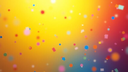 Wall Mural -  yellow confetti vibrant mood celebration explosion on gradient party colors background