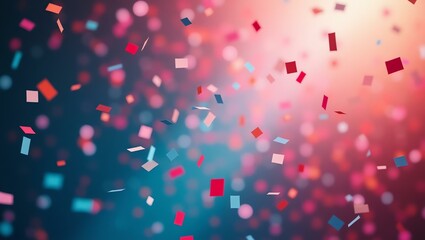 Wall Mural - gray confetti vibrant mood celebration explosion on gradient party colors background