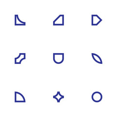 Poster - Modern Outline Elements Shape Graphic Design