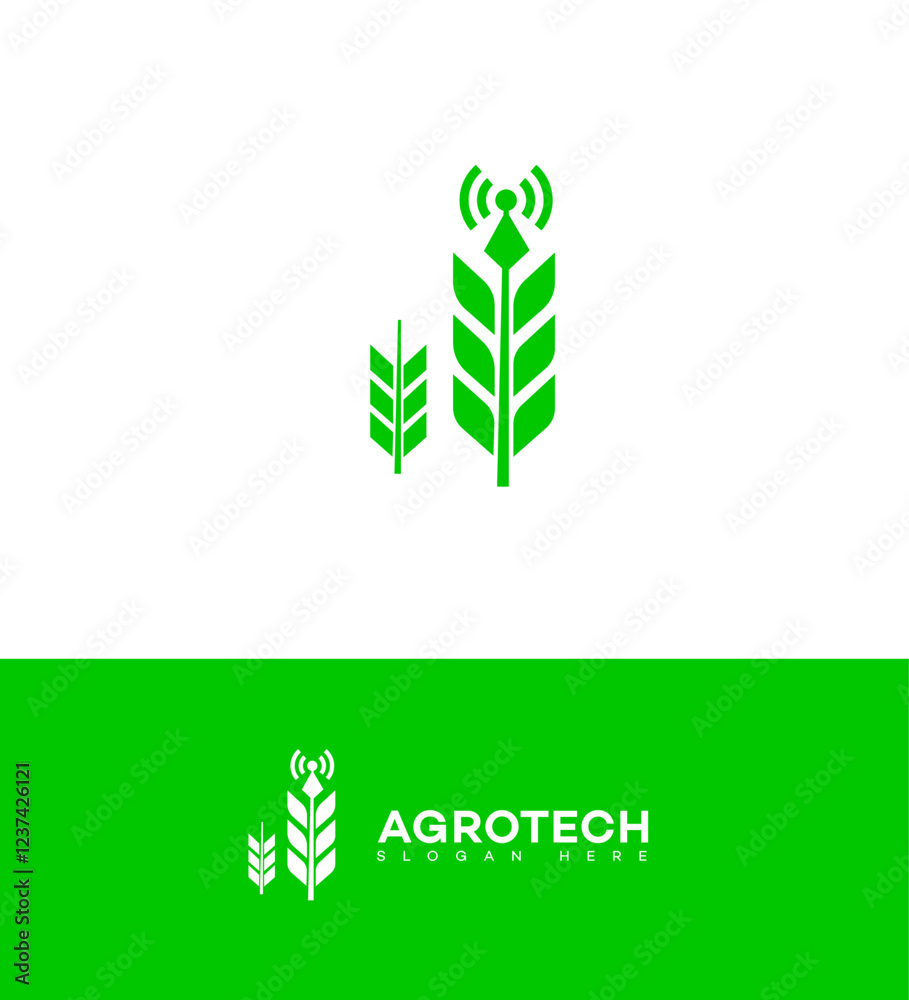 Smart Farming, Agritech Logo, Wheat, Technology, Growth, Innovation ...