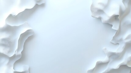 Poster - Abstract White Draped Fabric Background Design
