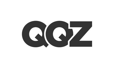 Poster - QQZ logo design template with strong and modern bold text. Initial based vector logotype featuring simple and minimal typography. Trendy company identity.