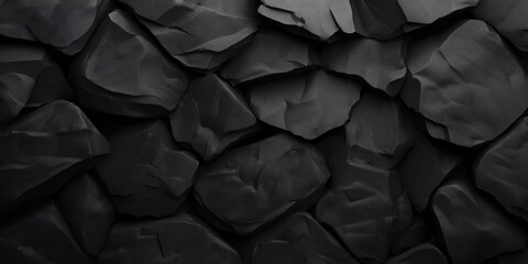 Aufkleber - Black rock wall forming a seamless textured background