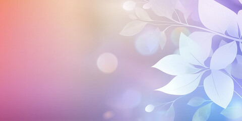 Poster - White leaves creating a gentle and elegant floral background design