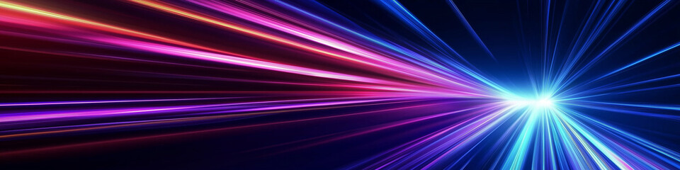 Poster - Abstract speed motion background with light trails creating a sense of energy and dynamism