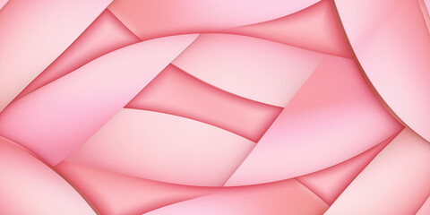 Poster - Pink overlapping rounded shapes creating abstract background
