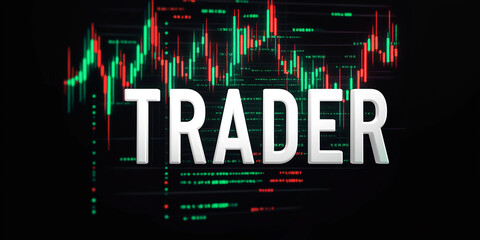 Poster - Trader analyzing stock market charts showing bullish and bearish trends