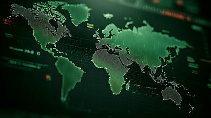 Poster - Global network map data screen
