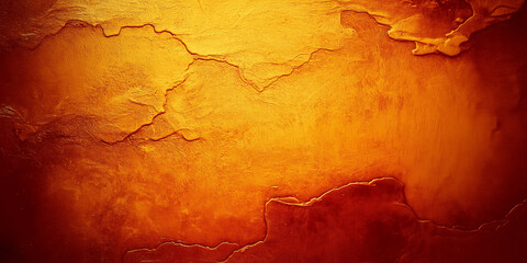 Poster - Golden orange textured wall background creating dramatic effect
