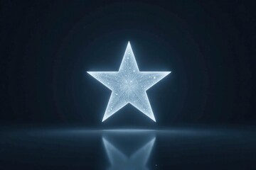 an isolated white star spike against a dark gray backdrop, , night sky