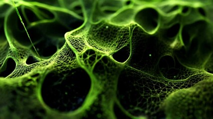 Poster - Abstract Green Network Texture: A Digital Art Masterpiece