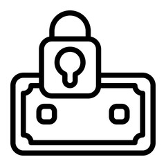 Sticker - Padlock Line Icon