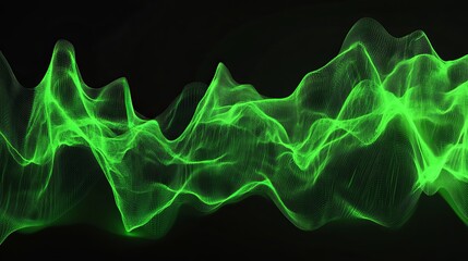 Poster - Abstract lines green modern background design, vibrant and dynamic geometric shapes with smooth flowing curves, digital texture for creative and innovative web banners or modern artistic projects