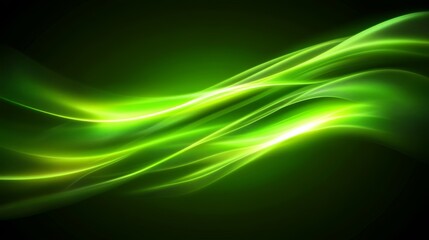Poster - Abstract lines green modern background design, vibrant and dynamic geometric shapes with smooth flowing curves, digital texture for creative and innovative web banners or modern artistic projects
