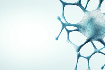 Poster - Abstract Blue and White Neural Network Structure