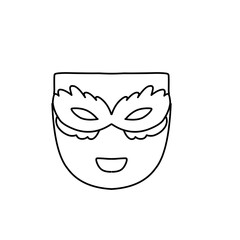 Wall Mural - Carnival mask outline 