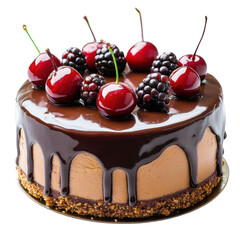 Wall Mural - Chocolate cake with berry