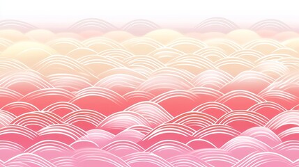 Poster - Pastel Pink and Yellow Wave Pattern Background