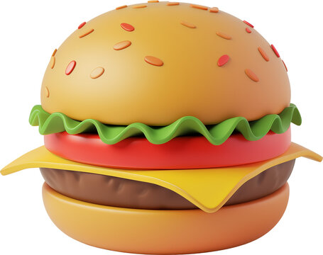 3d rendering burger