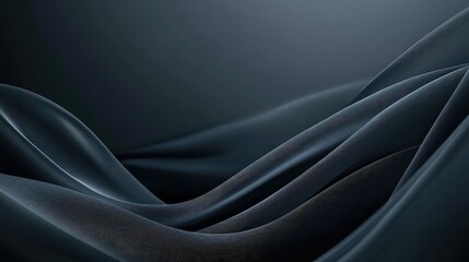 Poster - Minimalist smooth gray background with a subtle wavy line pattern for modern aesthetics