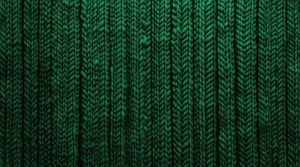 Poster - Seamless green knitted background, classic woolen fabric close-up