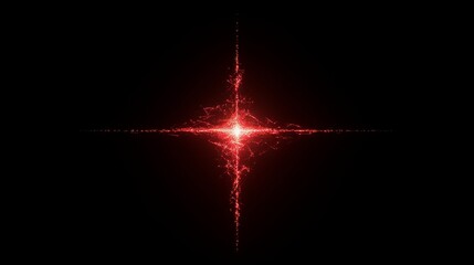 Wall Mural - Red Energy Burst Cross Galactic Particle Effect