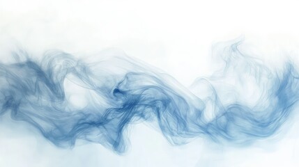 Poster - Stylish white-to-blue gradient backdrop with fluid transitions and abstract shapes.