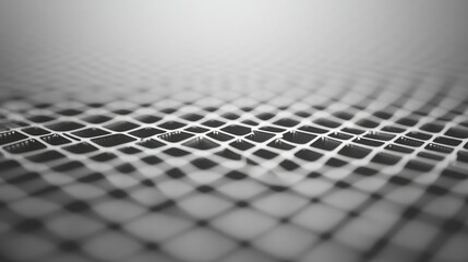 Poster - Subtle grid pattern on a smooth light gray surface, elegant background