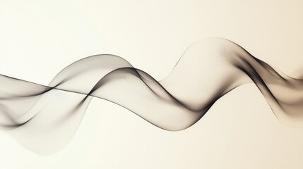 Fototapete - Subtle wavy gray lines over a smooth neutral background, elegant and minimal design