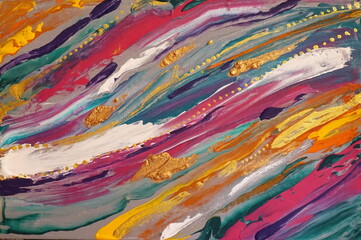 Wall Mural - Abstract acrylic backgrounds. Painting set. Contemporary art.