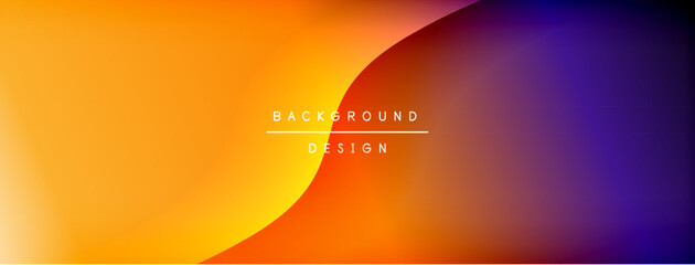 Fototapete - Bright rainbow style color gradient with curve round shape line background. Vector Illustration For Wallpaper, Banner, Illustration, landing page